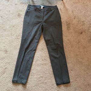 Dark grey slim ankle slacks